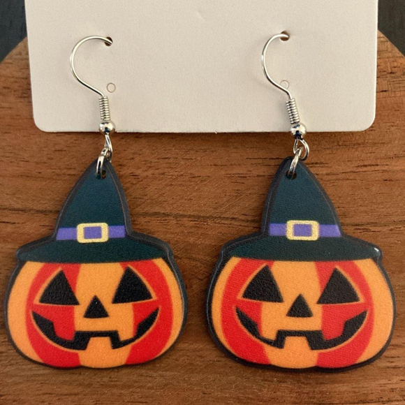 Pumpkin Halloween earrings - Picture 1 of 2